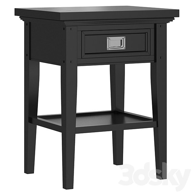 Dantone Home Bedside table Oxford with 1 drawer black