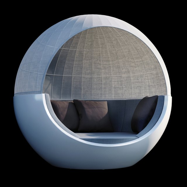 Deck chair Vondom ULM Moon with roof