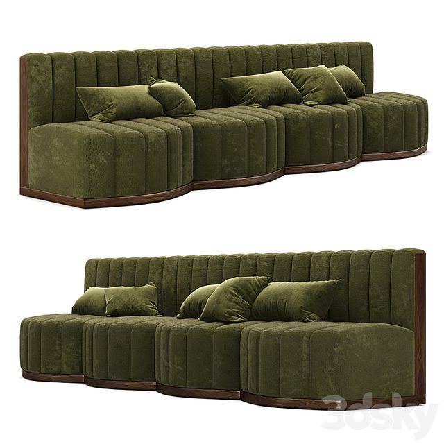 Restaurant Sofa Eichholtz Green, Modular