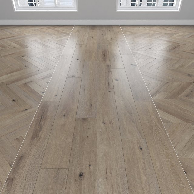 Parquet Oak, 3 types: herringbone, linear, chevron.