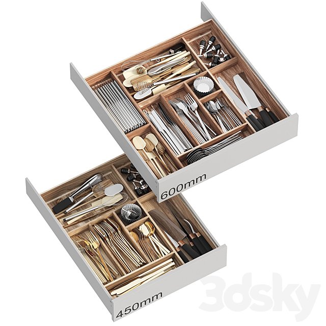 Filling for kitchen drawers