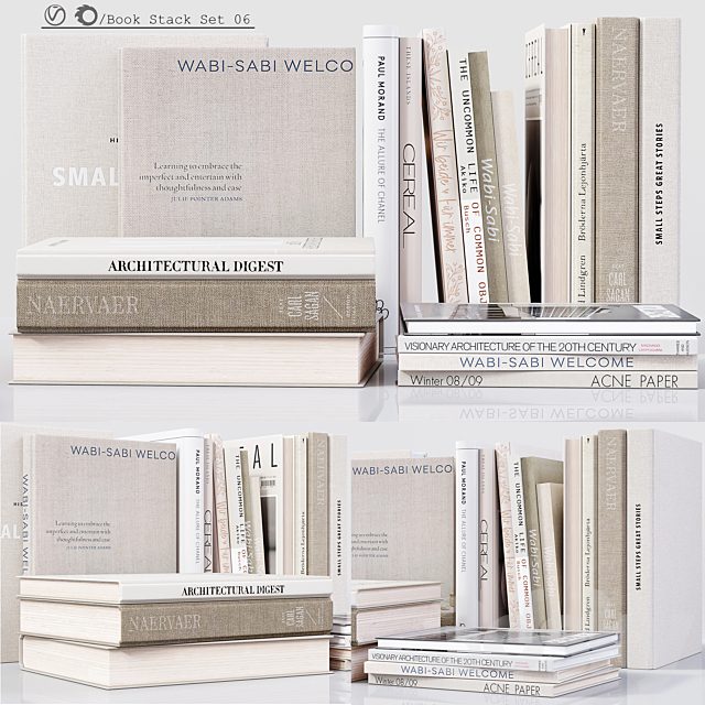 Book stack set 06