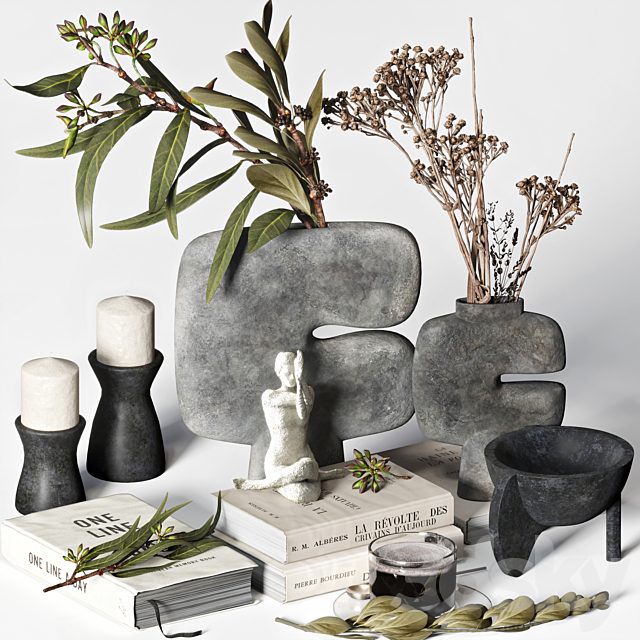 Decorative set 021 with 101 Copenhagen vases