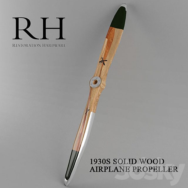 1930S SOLID WOOD AIRPLANE PROPELLER