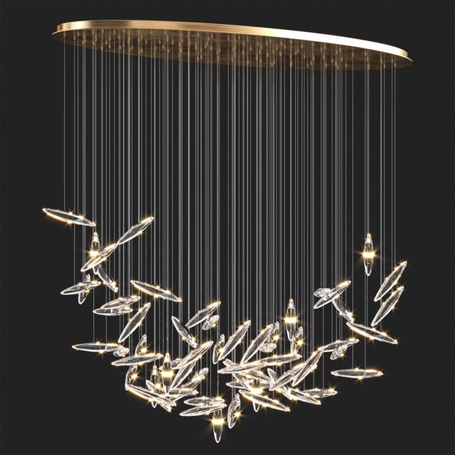 Ocher moonlight chandelier