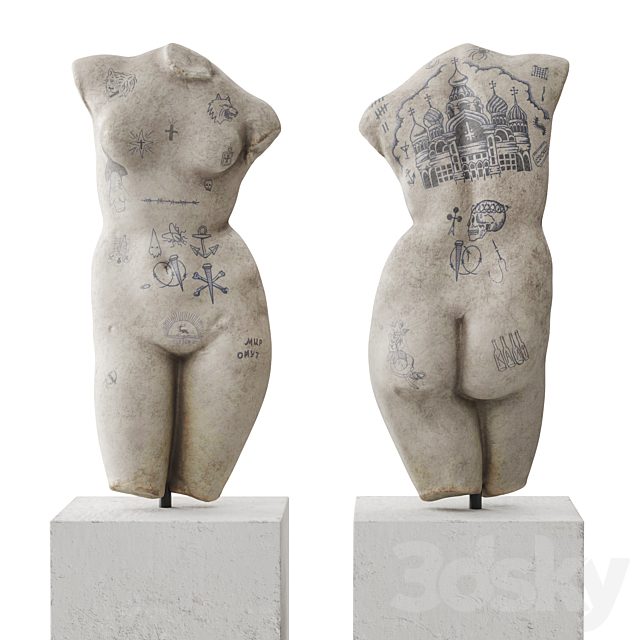 Venus tattoo torso sculpture