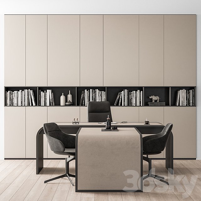 Office Furniture Boss Desk Cream - Manager Set Table 43