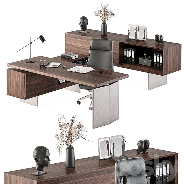 Boss Desk Wood and Steel - Office Furniture 235
