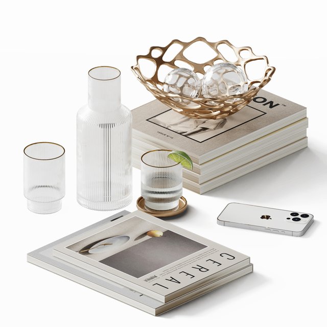 Decorative set for a coffee table