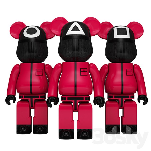 bearbrick squid game pink solider
