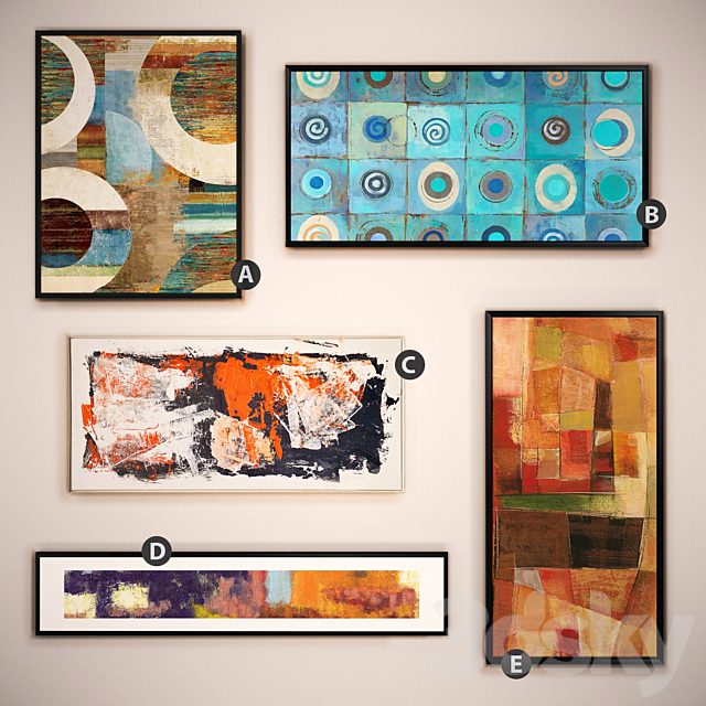 The picture in the frame: 14 piece (Collection 16) Abstract
