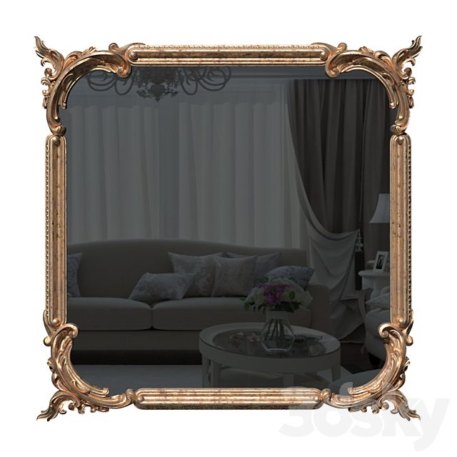 Mirror in a baguette