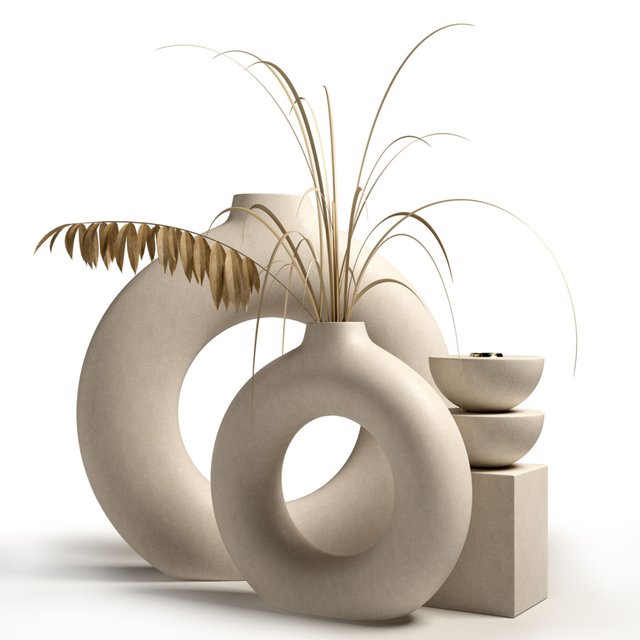 Vases with dried flowers H&M HOME