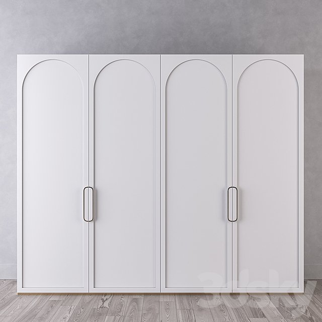 White wardrobe with arches