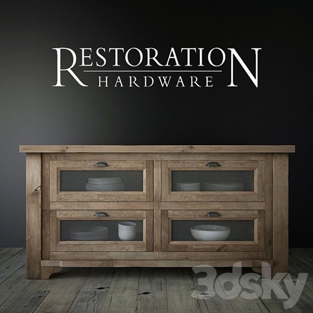 20TH C. SALVAGED WOOD KITCHEN ISLAND