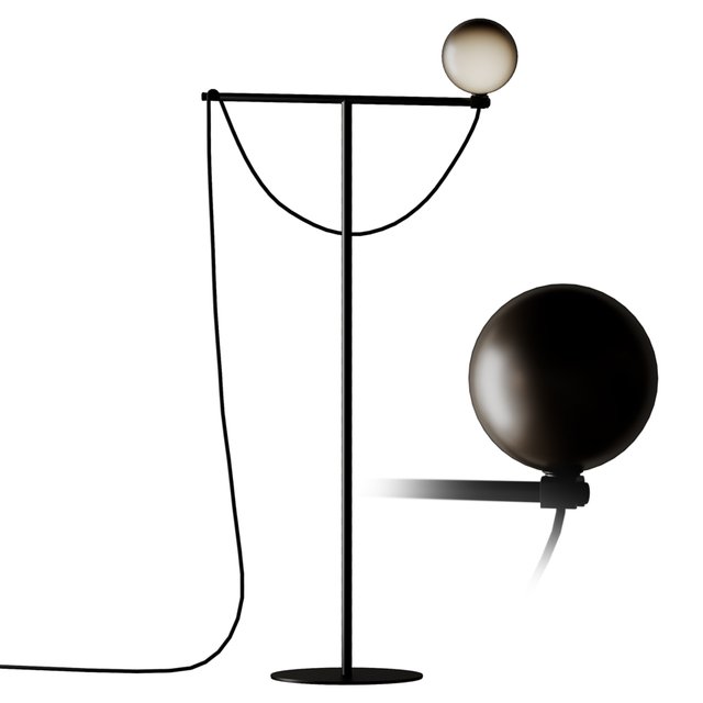Handvärk Globe Floor Lamp Black