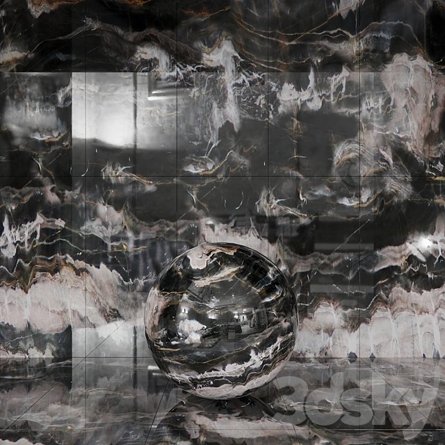 Seamless Confusion Dark Marble Material
