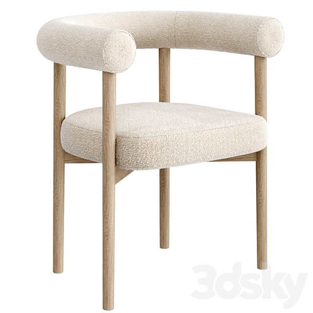Mazz Boucle Dining Chair by Leanne Ford