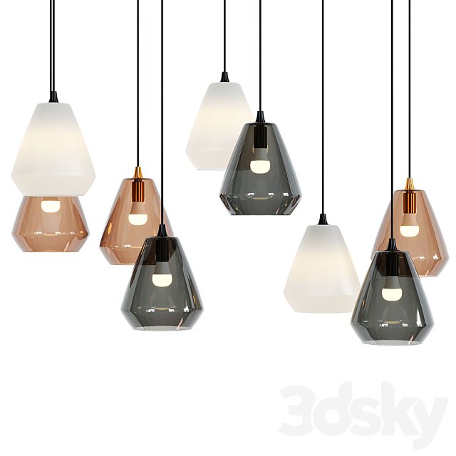 Suspended lamps in the style of minimalism
