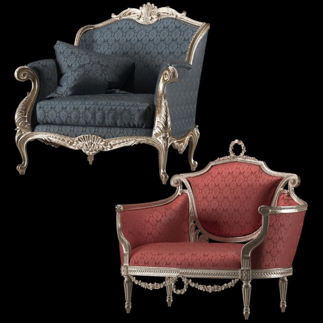 kosovart rococo armchair