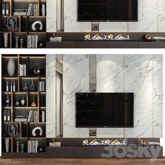 TV shelf 0474