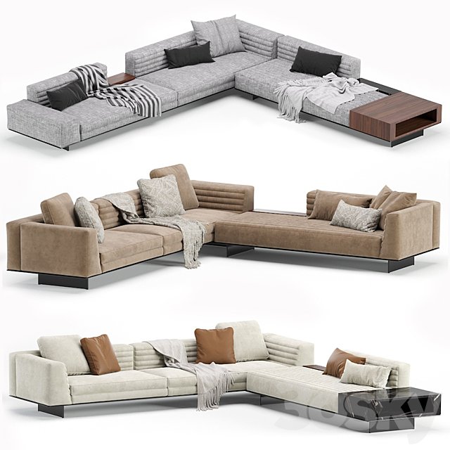 Minotti roger modular sofa