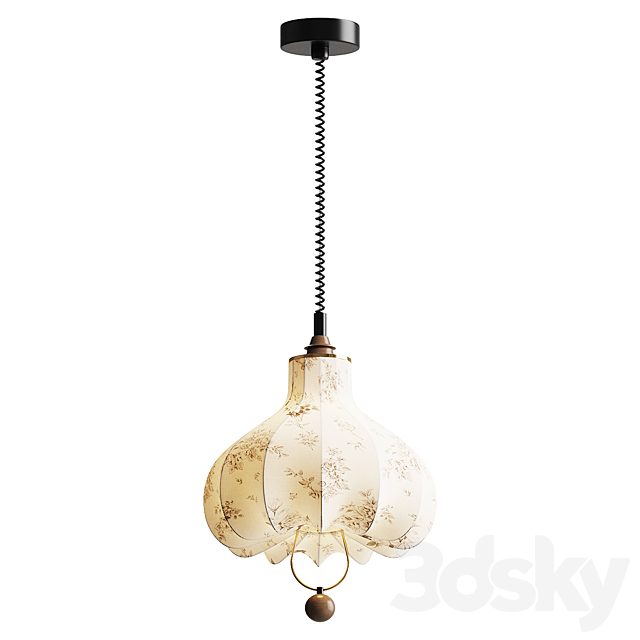 Peervormige stoffen hanglamp