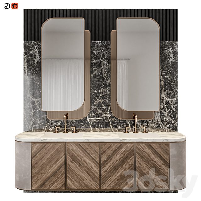 Luxury Marble Wood Bathroom