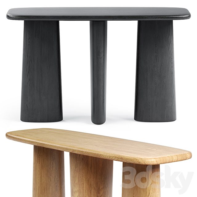 ANTHROPOLOGIE Kalle Sculptural Oak Console