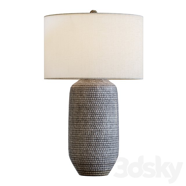 Crate & Barrel Cane Gray Table Lamp