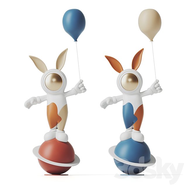 The rabbit sculpture
