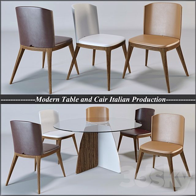 Modern table and chair Italian production