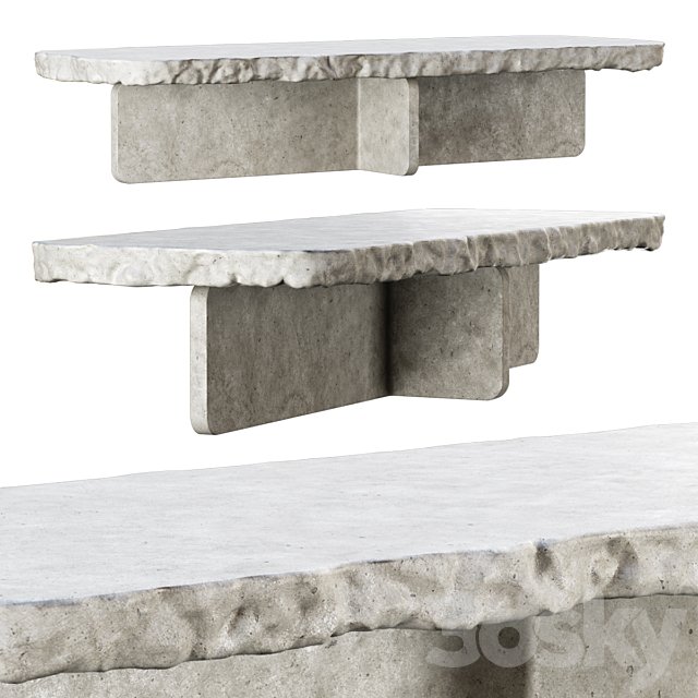 Richard concrete long table by Bpoint design / Concrete dining table