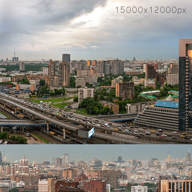 Panorama of Moscow from the flour mill passage