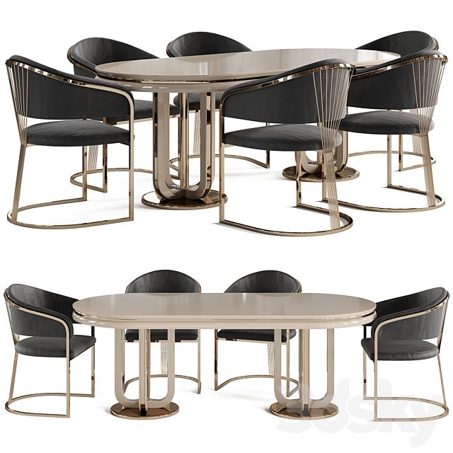 Dining table and chair Newland Jaguar