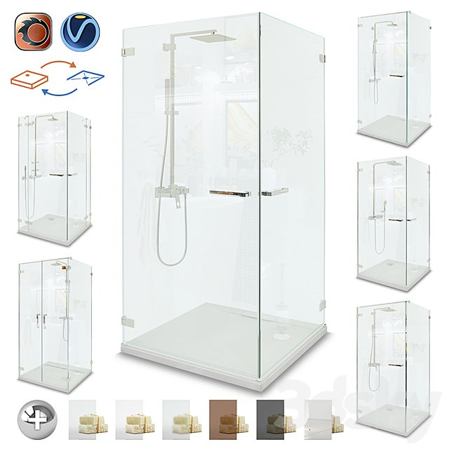 SHOWER CABINS Radaway | Pendulum set 1