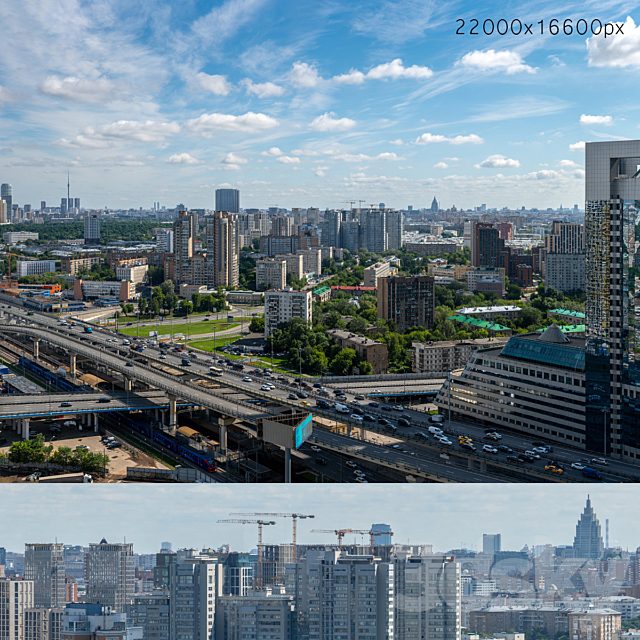 Panorama of Moscow from the flour-grinding passage v2