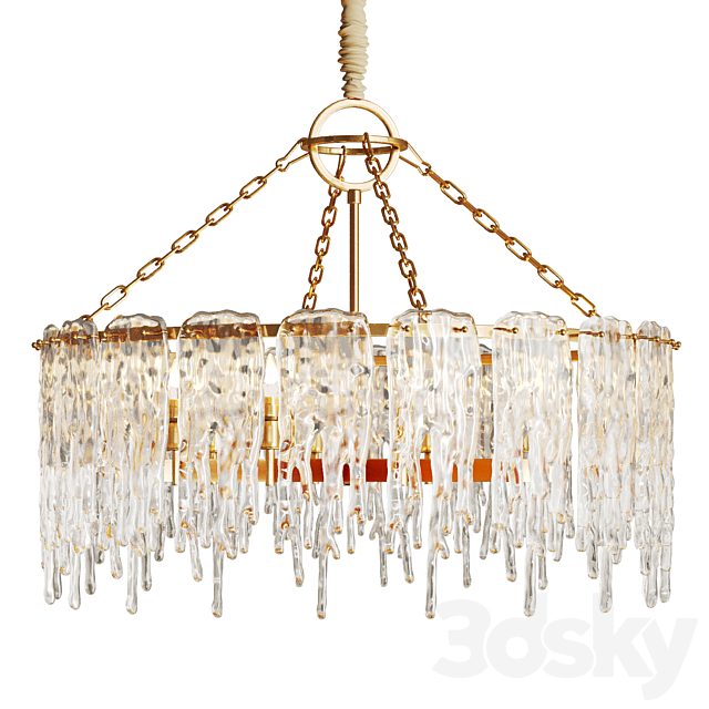 Chandelier with ice plates SPRING Ø80