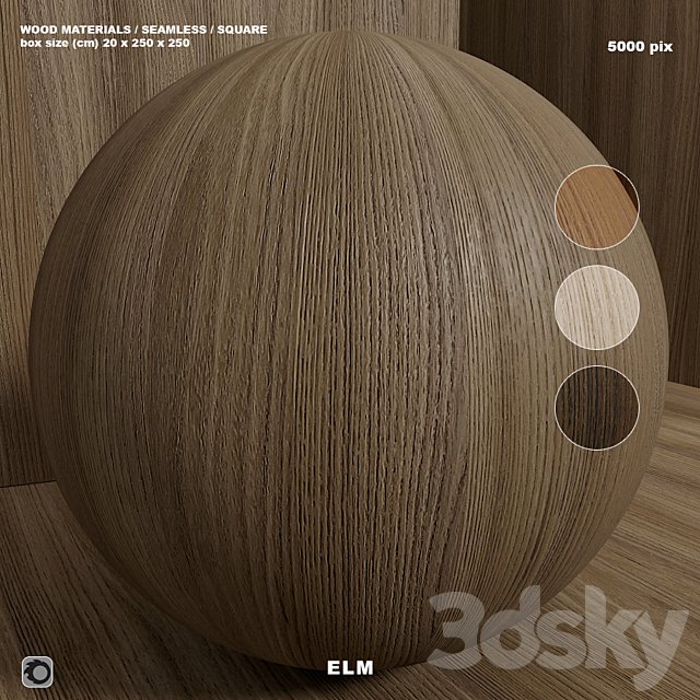 Material wood (seamless) elm - set 125