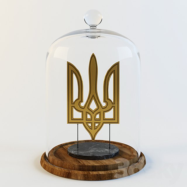 Emblem of Ukraine (Golden Trident under the bulb)