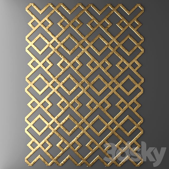 Decor for wall. Panel. 3D