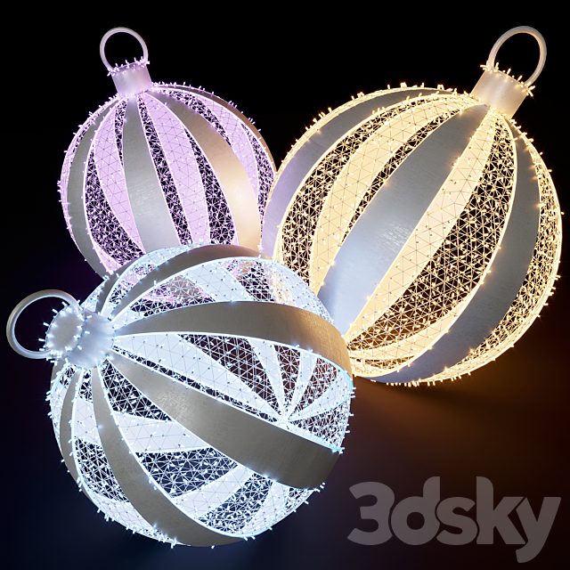 Christmas balls from garlands