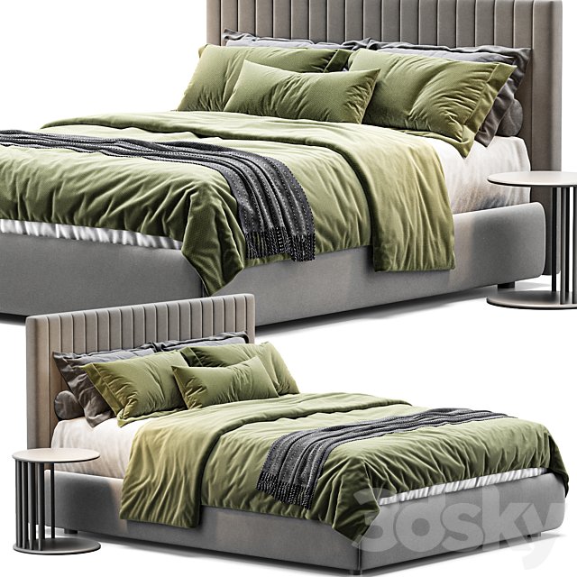 Queen bed CLAY MAISON By Bolzan Letti