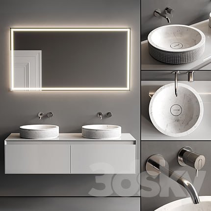 Antonio Lupi Panta Rei + Pixel Vanity Unit Set 3