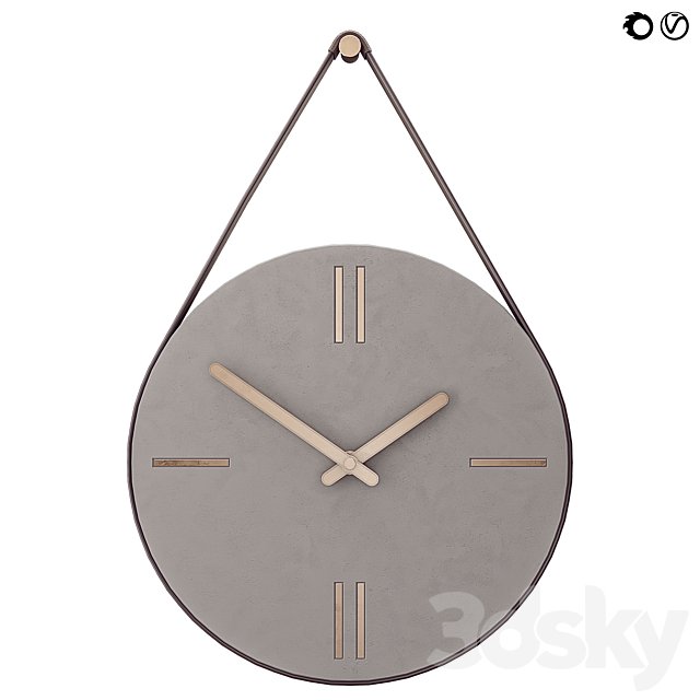 Concrete Hanging Wall Clock