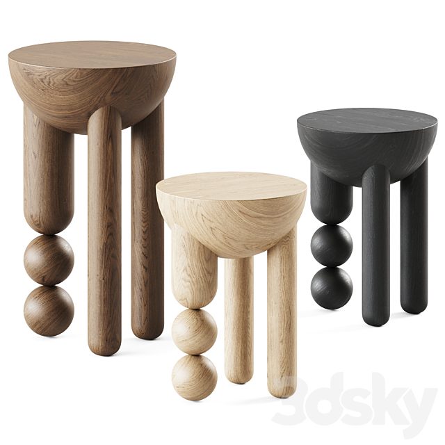 Profiterole Occasional Table / Wooden table