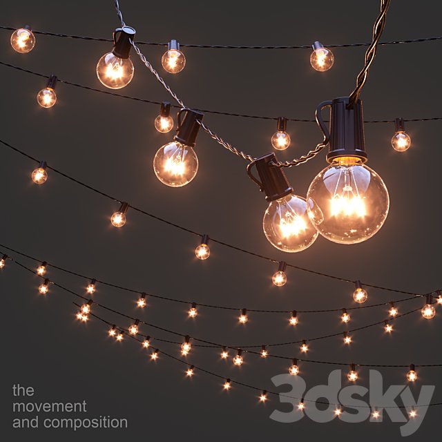 Editable garland retro