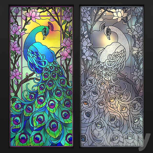 Stained Glass Peacock