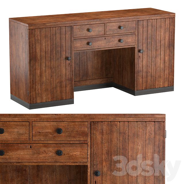 BRITISH COLONIAL ART DECO SIDEBOARD