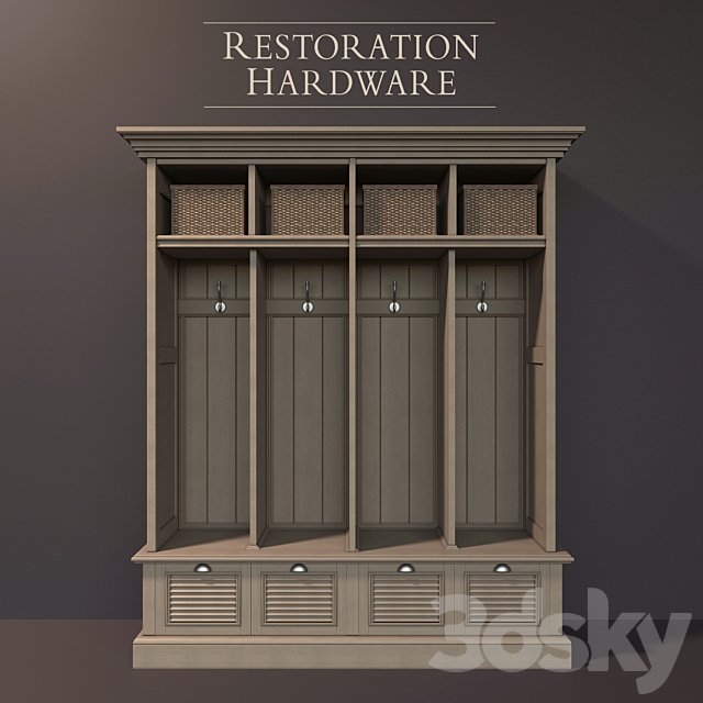 Wardrobe "RH SHUTTER 4-BIN ENTRY LOCKER"